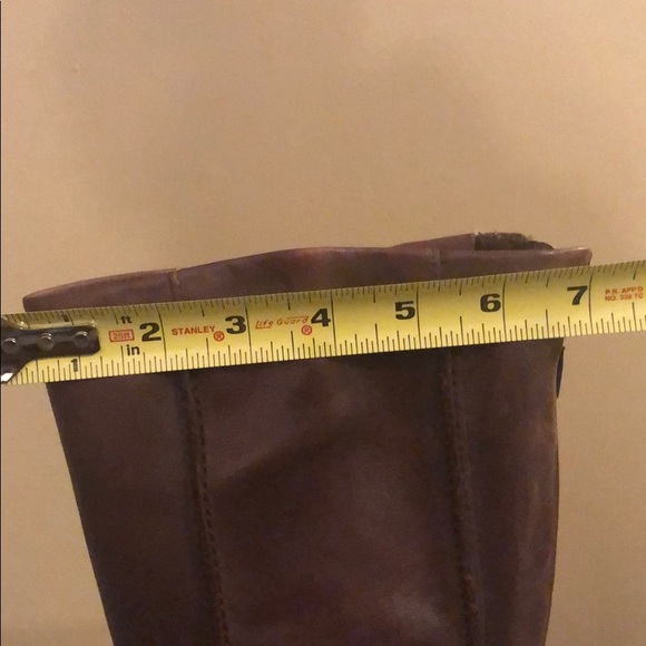 Chocolate Leather Wedge Boots - Picture 7 of 8